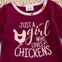 A Girl Who Loves Chickens - Romper