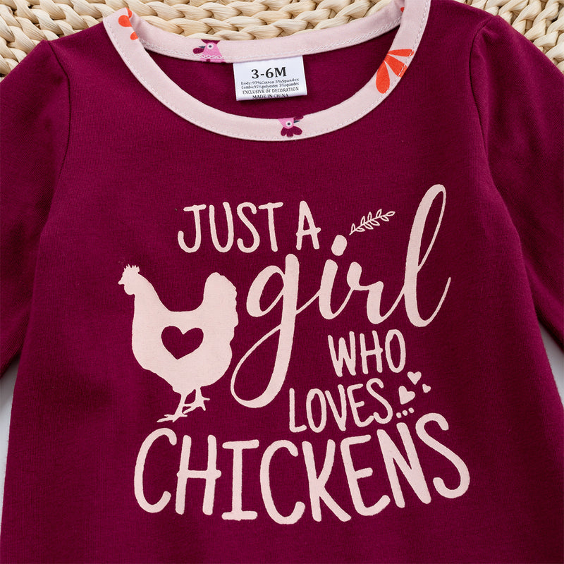 A Girl Who Loves Chickens - Romper