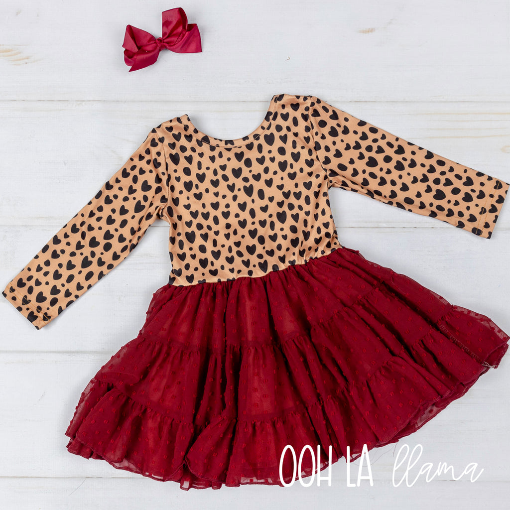 Heart of A Maroon Tulle Dress